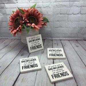 Coasters BAD INFLUENCE DRINK COASTER set of 4